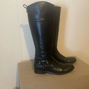 FRYE MELISSA HARNESS INSIDE ZIP EXTENDED CALF BOOTS 8 1/2